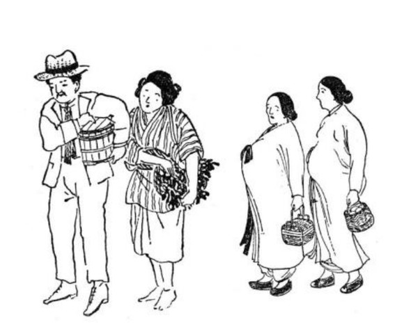Did the massacre happen during t Journalist Miyatake Gaikotsu's illustration of a rumor introducing the idea that a socialist couple and pregnant-looking Korean women were hiding pistols and bombs (Earthquake Pictorial [Shinsai gahō] vol. 1, September 25, 1923